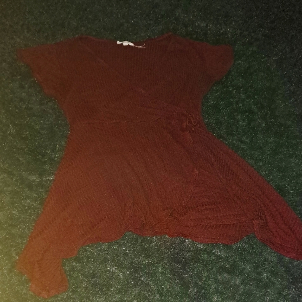 Rolla Coster Burgundy Wrap Top